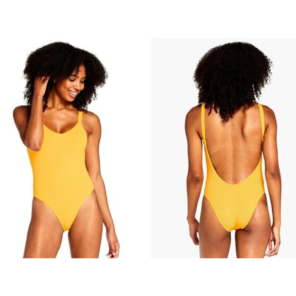 NWT Vitamin A Leah 1pc Yellow Bodysuit Swimsuit 115911